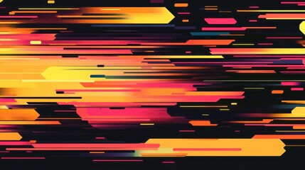 Wall Mural - abstract digital artwork featuring vibrant streaks of color in motion