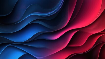 Wall Mural - abstract wavy design featuring red, blue, and black colors for modern backgrounds.