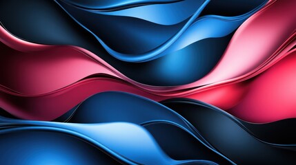 Wall Mural - abstract wavy design featuring red, blue, and black colors for modern backgrounds.