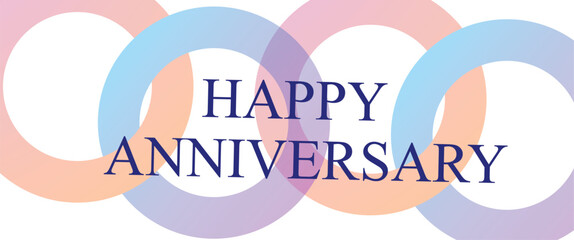 Wall Mural - Happy anniversary greeting card design