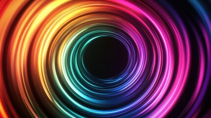 Wall Mural - swirling tunnel of rainbow colors