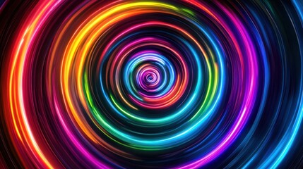 Wall Mural - swirling tunnel of rainbow colors
