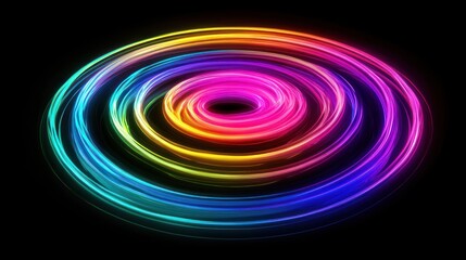 Wall Mural - swirling tunnel of rainbow colors