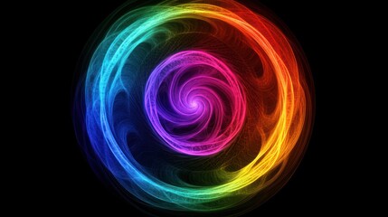 Wall Mural - swirling tunnel of rainbow colors