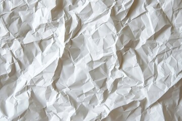 Crumpled White Paper Texture Background with uneven surface and vintage design