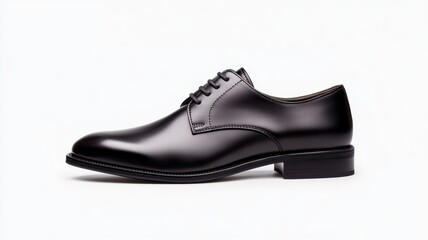 black leather dress shoe, perfect for formal occasions. Classic design ensuring style and comfort for any outfit.