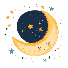 Wall Mural - graphics of space, planets, and astronauts on a white background.