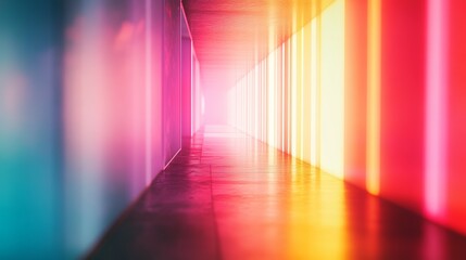 Wall Mural - Light Leaks Poster Photo Effect Mockup