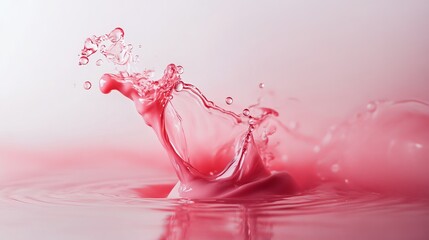 Poster - Minimalist abstract shot of a single drop of ink in clear water, with swirling patterns and soft gradients creating a modern, elegant scene, 4K hyperrealistic photo.