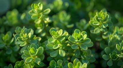 Close-Up of Lush Green Succulent Leaves