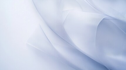Wall Mural - soft and delicate sheer fabric flowing gracefully in shades of white.