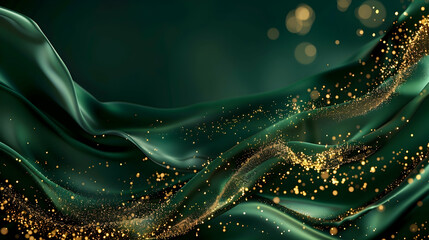 precious green and gold luxury abstract background