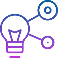 Sticker - illustration of a bulb with mark