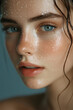 © Cadengo - Portrait of beautiful natural woman with dewy wet skin