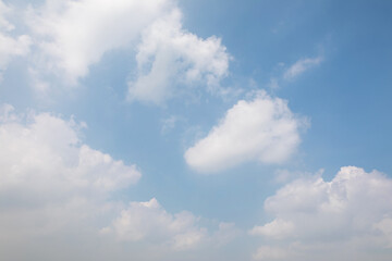 Clear Blue Sky with White Clouds