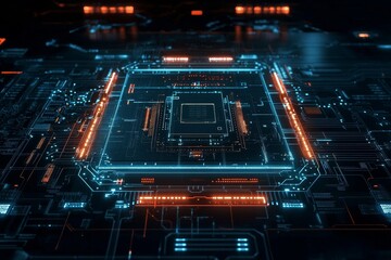 Aufkleber - Using Stock technology, an abstract circuit cyberspace design was created