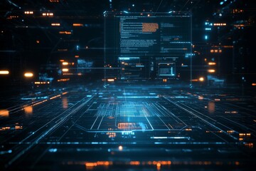 Poster - The cloud computing technology is a way to transfer big data over the Internet. This is a futuristic digital technology.