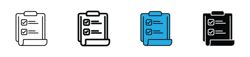 clipboard checkmark task list icon vector business to do list progress document management symbol illustration for web and app template design