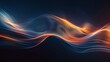 © Tackey - Dynamic abstract waves of light in orange and blue tones create a mesmerizing visual experience and evoke energy and motion. Product presentation background.