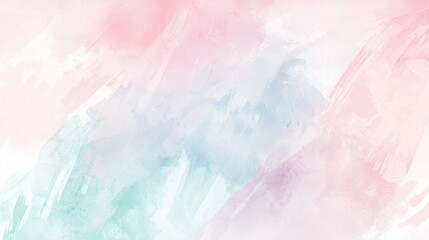 Wall Mural - Soft pink and blue watercolor strokes blend beautifully to create a calming vintage background, perfect for adding artistic flair to any project