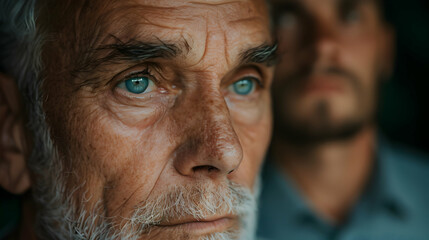 Poster - Young Adult Caucasian Son Listening And Supporting