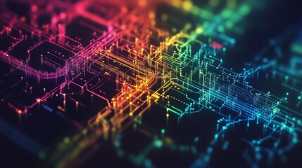 Heatmap of a subway map, with vibrant colors showing the most heavily used lines and stations, cooler tones in less frequented areas. 4K hyperrealistic photo.