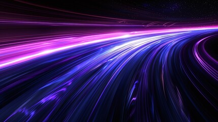 Wall Mural - Vibrant light trails create a dynamic scene of movement and energy, perfect for futuristic and technology themes.