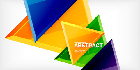 Wall Mural - Abstract background - glossy triangles. Vector Illustration For Wallpaper, Banner, Background, Card, Book Illustration, landing page