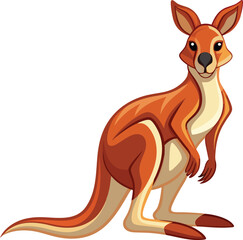 Wall Mural - kangaroo vector illustration, Print