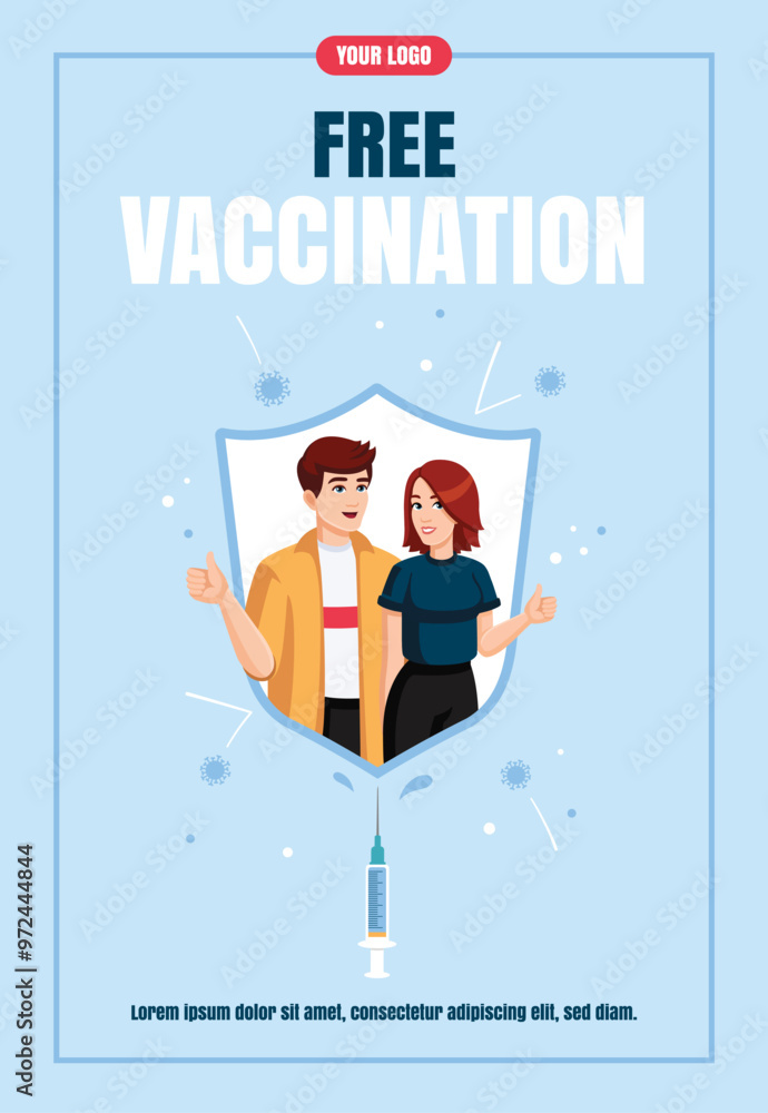 Vaccinated people is protected from infection by an immunity shield ...