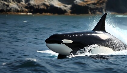 Majestic Killer Whale Exploring the Vibrant Underwater World of Diverse Marine Ecosystems