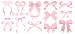 © yuliabikirova - Simple hand drawn colorful ribbon bow collection. Bowknot for decoration, big set of bowtie. Large retro handdrawn ribbon illustration set. Set of various cartoon bow knots, gift ribbons. Multicolored