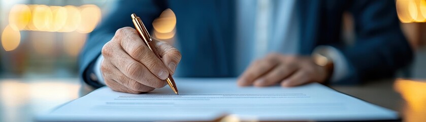 businessperson reviewing a signed contract with a lawyer, symbolizing legal obligation and formal ag
