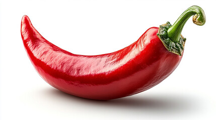 red chili pepper isolated white background