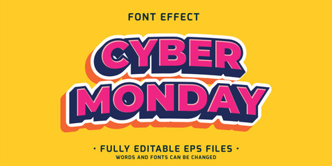 Wall Mural - sticker style text effect in bold and vibrant color