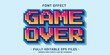 © Bushmandesign - vintage arcade game 3d style text effect in vibrant color and game over text