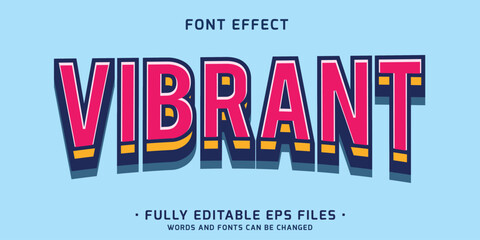 Wall Mural - bold and vibrant 3d text effect with lower arch
