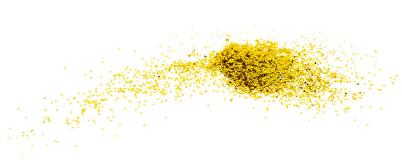 Gold glitter confetti background with glowing golden particles, Sparkling Golden dust particles. Gold sparkle splatter. , graphic overlay element isolated on a transparent background