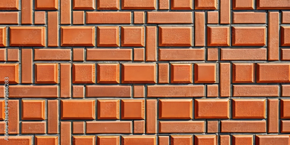 Interlocking rows of bricks or tiles produce a beautiful, repeating ...