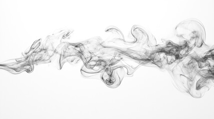 Wall Mural - smoke isolated on white, smoke steam isolated white background