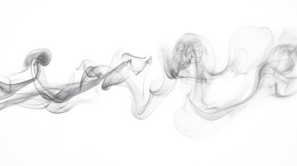 Wall Mural - smoke isolated on white, smoke steam isolated white background