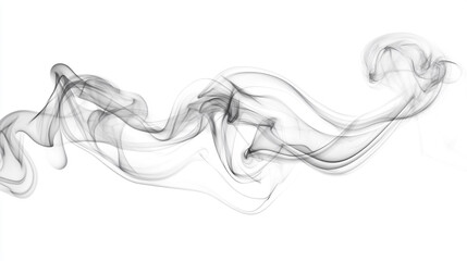 Wall Mural - black smoke against a white background, Studio show with white smoke on black background. Abstract backdrop