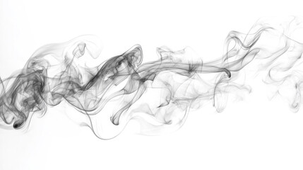 smoke on black background, Gray smoke on black color abstract watercolor background.