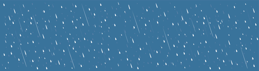 Wall Mural - heavy rain in dark sky, rainy season, clouds and storm, weather nature background , vector illustrat