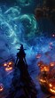 © GOLVR - Witch Walks Through Spooky Halloween Fog