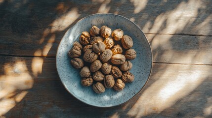 Wall Mural - Walnuts on a Plate