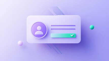 Poster - 3D Login Form.