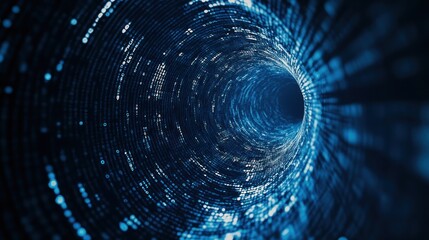 Abstract Digital Tunnel with Binary Code