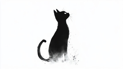 Sticker - Black Cat Silhouette.