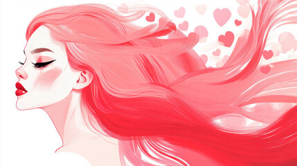 Wall Mural - Love Hair.